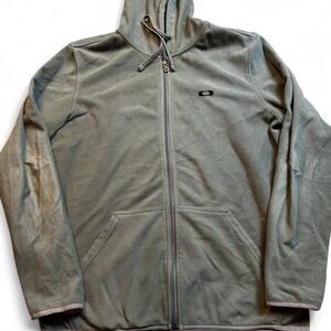 Vintage Y2K full‎ zip Oakley gray fleece lightweight jacket size large.
